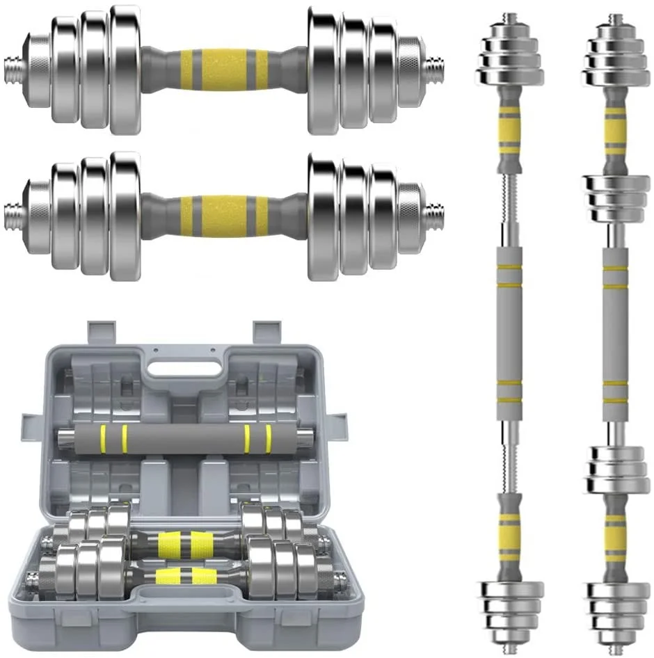 Juego de Mancuernas 3 en1 de 30 Kilos con 16 discos y barra, Marca Fit-Force - Image 2