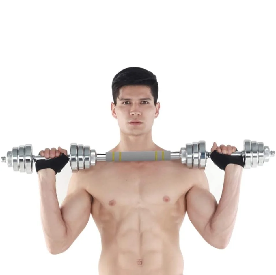 Juego de Mancuernas 3 en1 de 30 Kilos con 16 discos y barra, Marca Fit-Force - Image 11