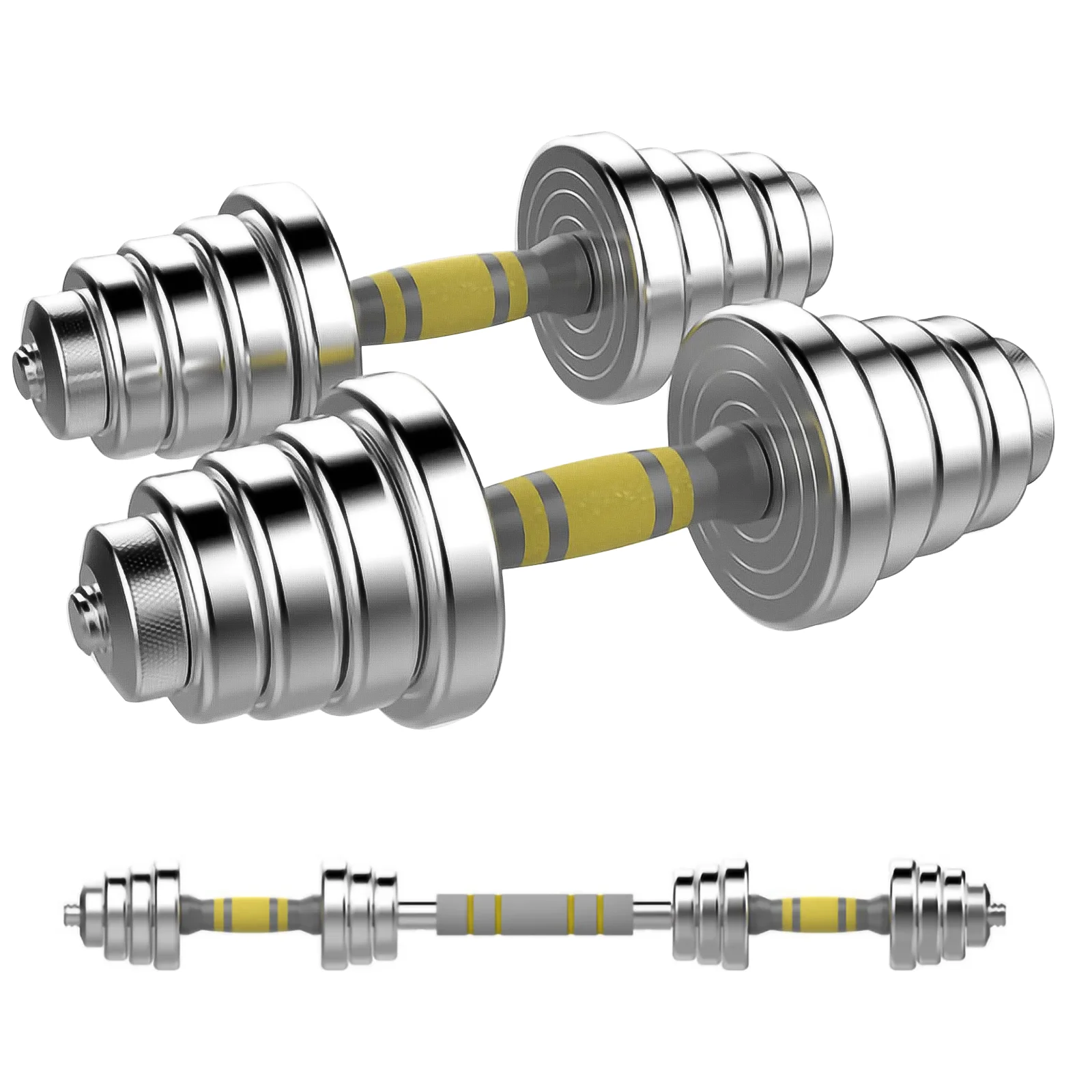 Juego de Mancuernas 3 en1 de 30 Kilos con 16 discos y barra, Marca Fit-Force - Image 12