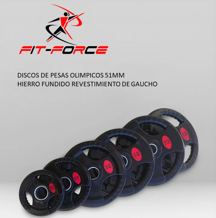 Disco de pesa olímpica 51mm 2.50KG hierro fundido con revestimiento de caucho - Image 4