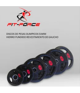 Disco de pesa olímpica 10.00KG 51mm hierro fundido con revestimiento de caucho - Image 5