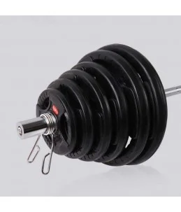 Disco de pesa olímpica 10.00KG 51mm hierro fundido con revestimiento de caucho - Image 4