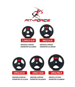 Disco de pesa olímpica 10.00KG 51mm hierro fundido con revestimiento de caucho - Image 8